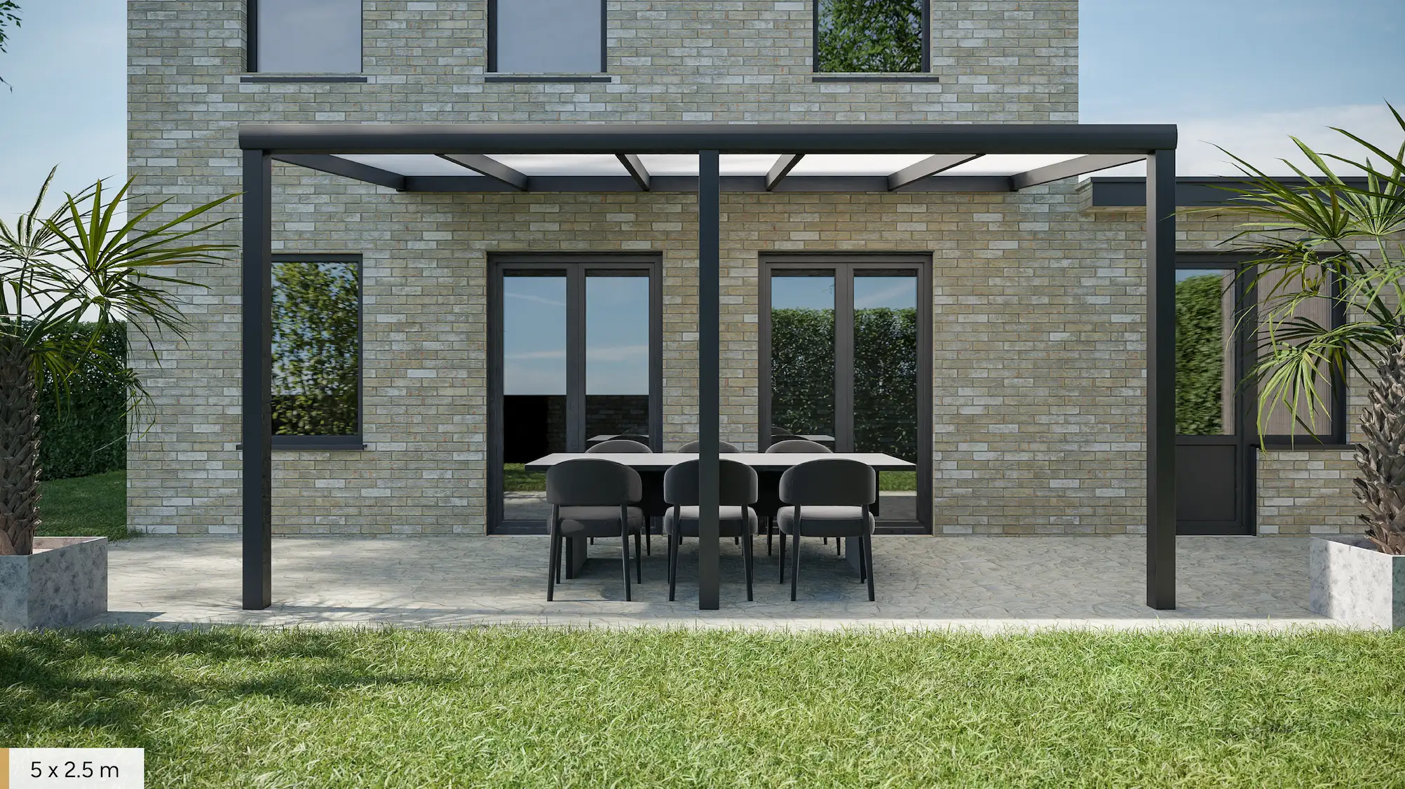 Pratt & Söhne, patio cover, opal, 5 x 2,5