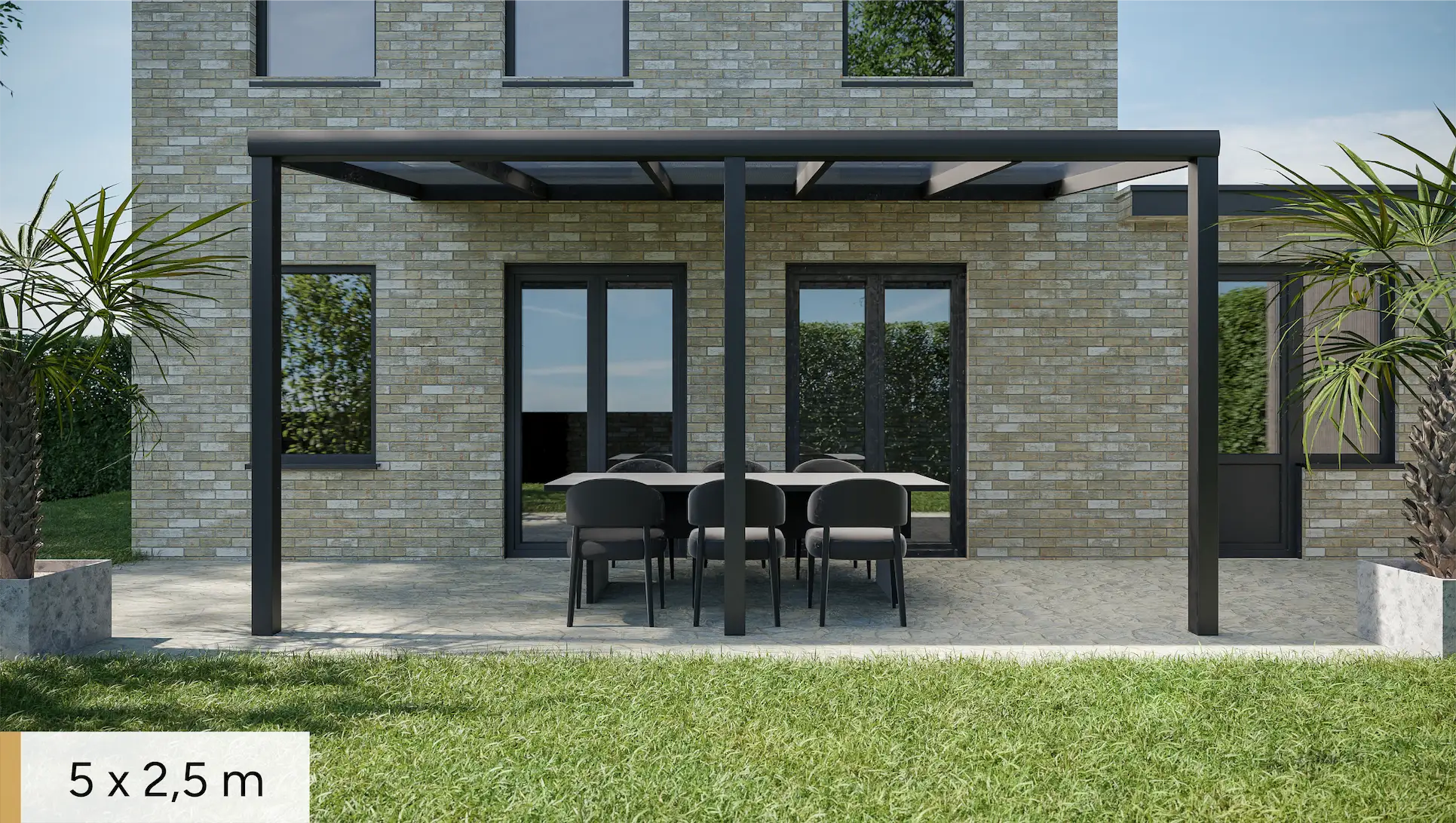 Pratt & Söhne, patio cover, clear, 5 x 2,5